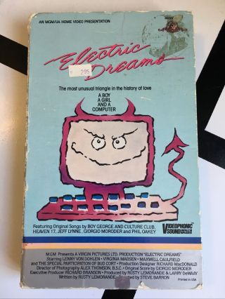 Electric Dreams Vhs 1984 Rare Vintage Book Box