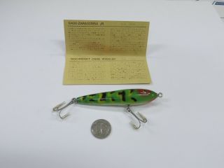 Rare - Vintage Heddon 6400 Zaragossa Jr.  Rep Frog Spot Smith Limited Japan