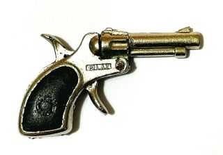 Vintage Pilaz Mini Cap Toy Gun Western Die Cast Metal Miniature Greek Rare