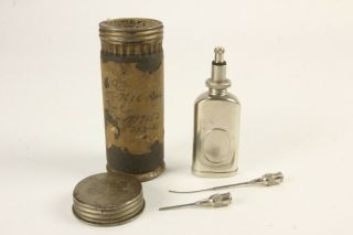 Antique Precision Miniature Oil Can Small Pocket Oiler Sewing Machines Reels Gun