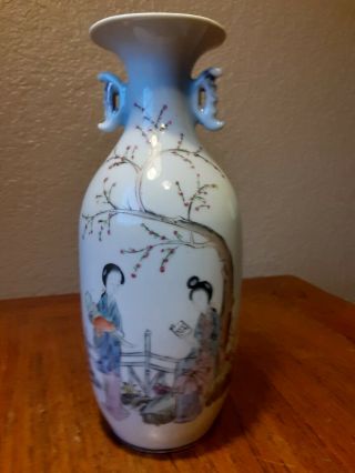 Fine Antique Chinese Famille Rose Vase Qianjiang 19th 20th Century
