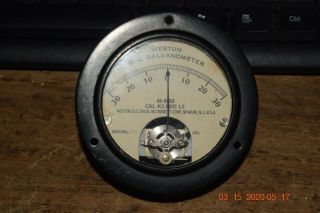 Rare Vintage Weston D.  C.  Galvanometer Ks - 6082 Cal - Ks - 8600l5 Panel Meter