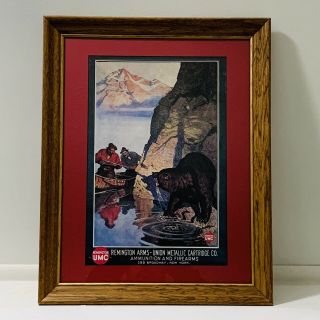 Remington Arms Rifles Western Horse Cowboy Hunting Print Art Picture Framed