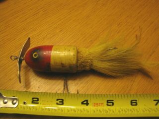 Large Wood Top Water Fishing Lure Unknown Maker L@@k