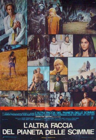 Planet Of The Apes Beneath Italian 1f Movie Poster Charlton Heston 1970 Rare