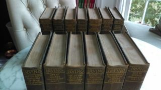 Washington Irving Antique Book Set 13 Volume Set Co - Operative Publication