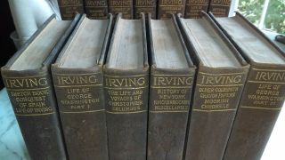 Washington Irving Antique Book Set 13 volume set Co - operative Publication 2