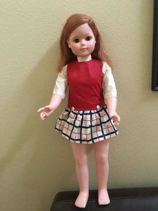 Vintage 31 " Eegee Doll Red Hair Dress Playpal Style