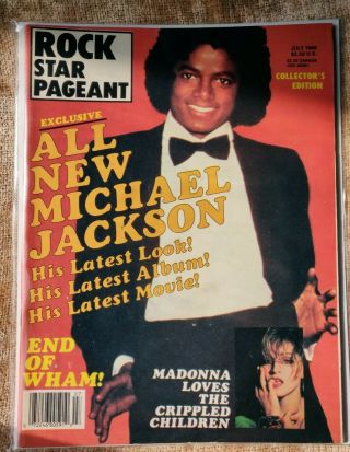 Rare Rock Star Pageant Michael Jackson Mag,  July 86,  Madonna,  End Of Wham L@@k