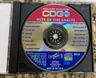 Sound Choice Karaoke Hits Of The Eagles Rare Sc8125 Cd,  G