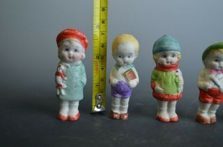 6 Vintage Made in Japan Bisque Boy and Girl Dolls / Figurines Made in Japan 2