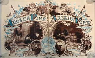 Arcade Fire Chicago Twin Posters Burlesque Wes Winship Very Rare 2004 Logan Sq