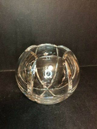 Rare Old Vintage Miller Rogaska Gallia Lead Crystal Art Glass Bowl Candy Dish