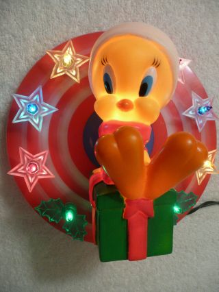 Rare Vintage 1996 Warner Bros.  Tweety Bird Christmas Tree Top Light