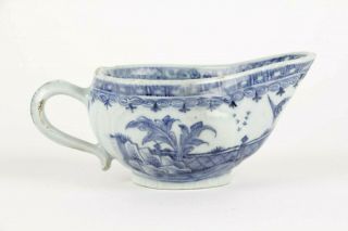 Antique Chinese Porcelain Sauce Boat,  18th Century,  Blue And White,  Kangxi,  Rare