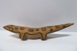 Vintage Australian Aboriginal Carved Timber Lizard Goanna Carved Art Statue