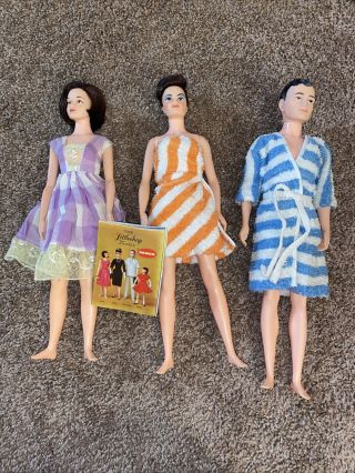 1963 Remco Vintage The Littlechap Family Dolls - John/lisa/judy 15”
