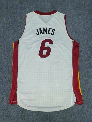 Rare NBA Miami Heat Lebron James Adidas Basketball Authentic Jersey 4XL 2
