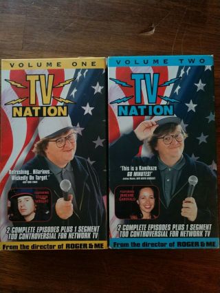 Tv Nation Vhs Volume 1 & 2 Michael Moore Rare Tv Series Documentary