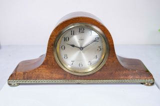 Small Napoleon Hat 19th Century Wood Case Mantle Clock - Read Spares