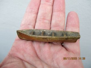 A Small Antique Folk Art Made Model Of A Rowing Boat C1860/80