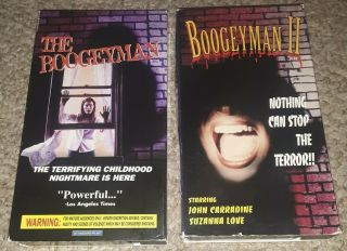 The Boogeyman 1 & 2 Vhs Tapes Horror Movies Slasher Gore 80s 70s Rare Scary