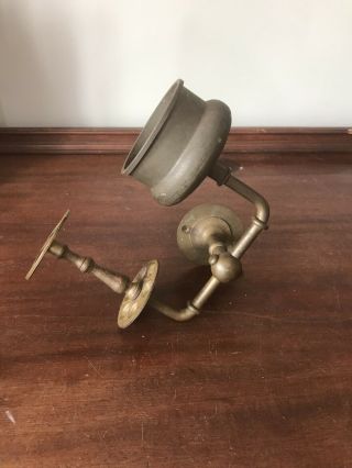 Antique Solid Brass Toothbrush and Cup holder 1900 ' s Vintage 2