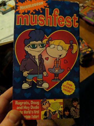 Rare Nickelodeon Mushfest Vhs 3 Romantic Cartoons Doug Rugrats Hey Dude 1994