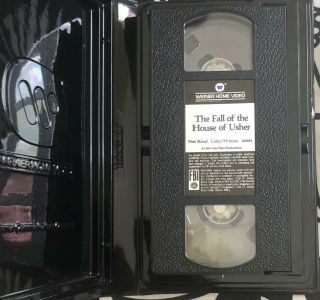 THE FALL OF THE HOUSE OF USHER Horror VHS Vincent Price - Warner Clamshell - Rare 2
