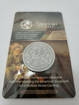 Roman Booteen Durer’s Knight – 1 Oz Antique Silver Coin Hobo Nickel 1174 Of 3000