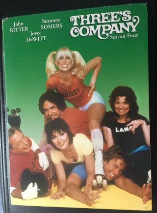 Dvd Three’s Company Season 4 Four Fourth 4 - Disc Set Oop Out Of Print Ritter Rare