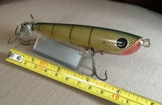 Vintage Dalton Special Wooden Fishing Lure 4 Inch W/ Barracuda Spinner St Pete