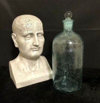 Vintage Antique Large Apothecary Jar With Stopper