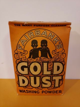Vintage Fairbanks Gold Dust Washing Powder Box Americana Rare