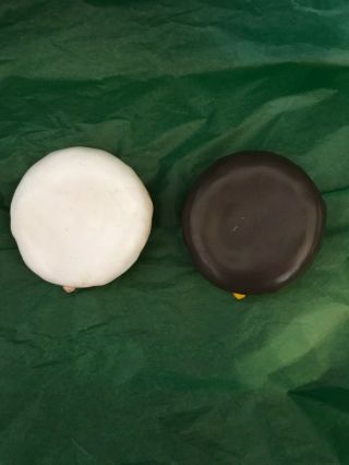 Dunkin Donuts Play Food Chocolate And Vanilla Iced Donuts - Vintage - Rare