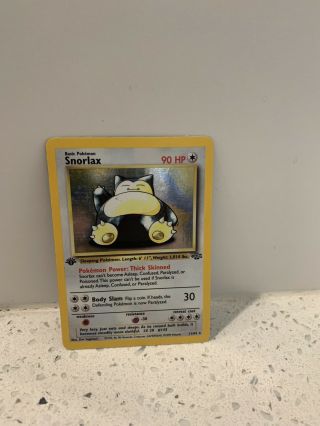 1st Edition Snorlax 11/64 Holo Rare Jungle Pokemon Card Nm/mint Psa/bgs Ready