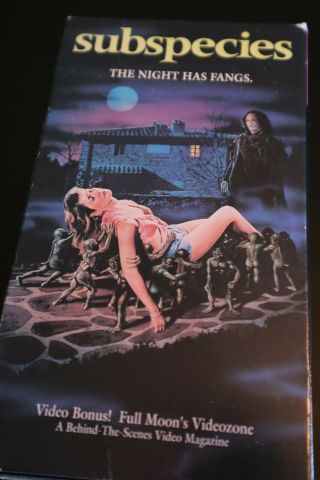 Subspecies The Night Has Fangs Vhs Horror Rare