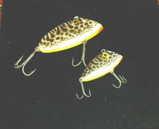 2 Vintage Bayou Boogie Whopper Stopper Coach Lures 2 In 3 In.  Rattlin