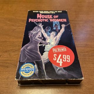House Of Psychotic Women Cult Classic Vhs Rare Horror Halloween Video Movie
