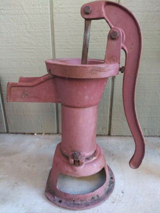 Old Rustic Hand Water Pump (red) Diy/collect/decor/prop/garden.