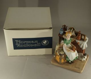 1982 Norman Rockwell Figurine " Dreams In The Antique Factory "