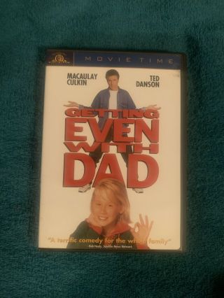 Getting Even With Dad Dvd,  1994 Macaulay Culkin Ted Danson Rare Oop Comedy Kids