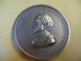Rare 1849 Bronze Medal Paperweight Zachary Taylor President Estate