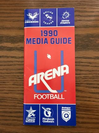 Rare 1990 Afl Arena Football League Media Guide 4th Season Denver Dallas