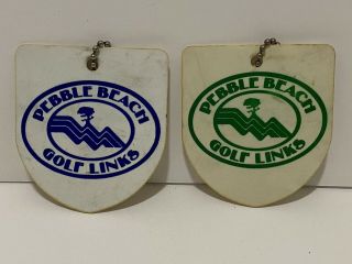 Vintage Early Pebble Beach Golf Links Golf Bag Tags Rare Collectible