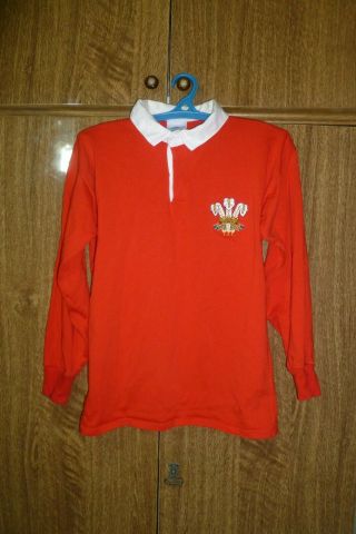 Rare Wales Umbro Rugby Shirt World Cup Wc 1987 Red Jersey Men Size 36 Inch /s