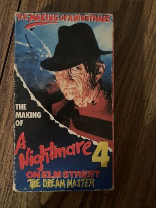 The Making Of A Nightmare On Elm Street 4 Dream Master Vhs Rare 1989 Horror