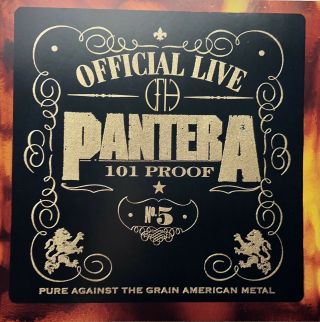 Pantera - Official Live: 101 Proof - 12 " X12 " Promo Album Cover Flat 1997 - Rare