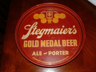 Vintage Rare Very Early Stegmaier Beer Ale Porter Tray Wilkes Barre Pa Brewery