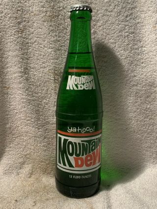 Rare Full 12oz Mountain Dew Ya - Hooo Acl Soda Bottle Hard To Find Size